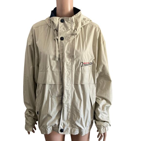 London Fog Quantum Link Communications Jacket Mens Medium Beige Employee